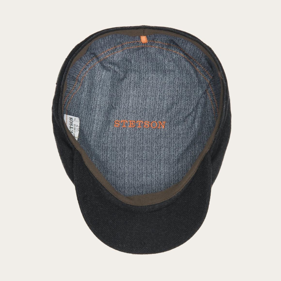 Virgin Wool &amp; Cashmere Driver Cap Grey | Men/Women Stetson Caps &amp; Truckers