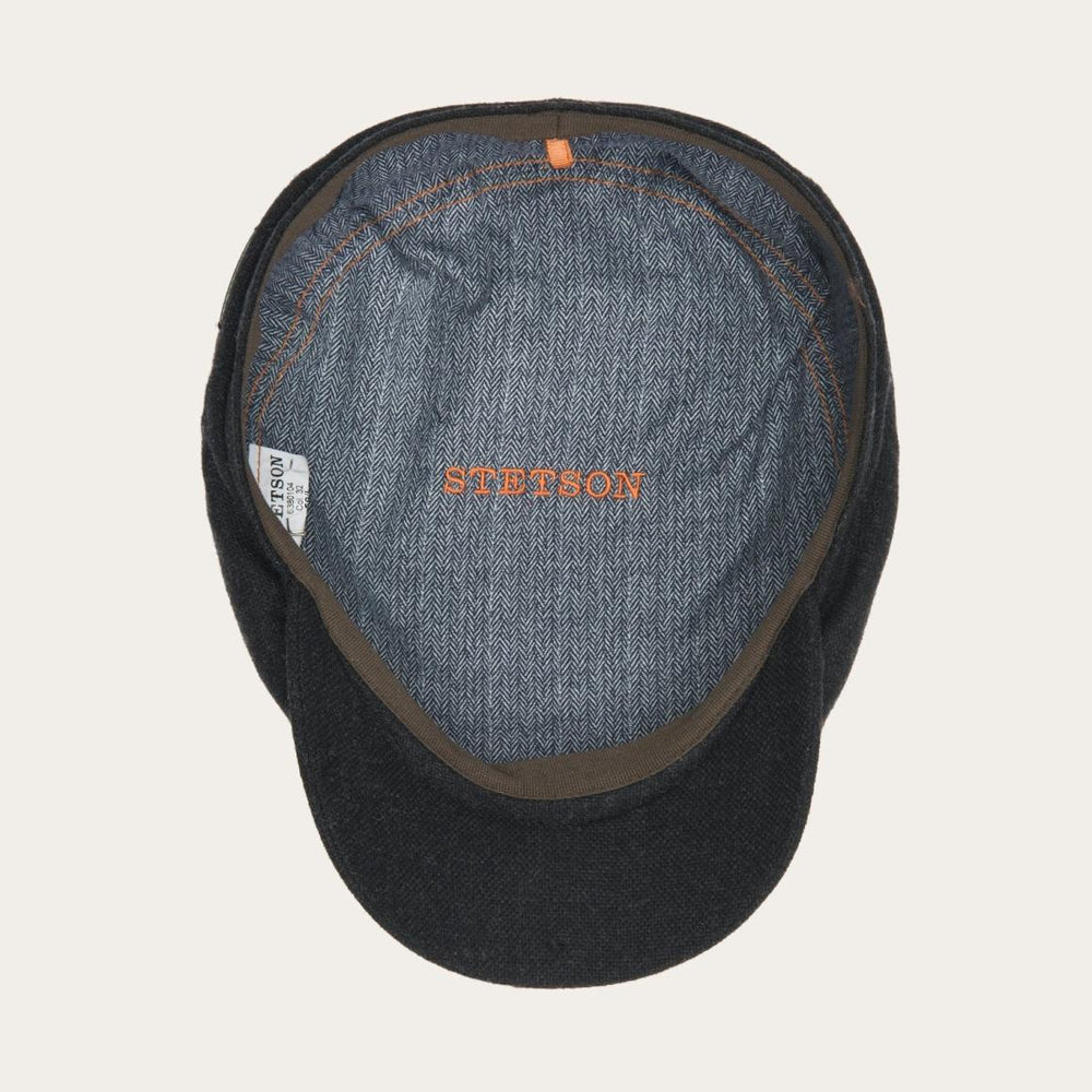 Virgin Wool &amp; Cashmere Driver Cap Grey | Men/Women Stetson Caps &amp; Truckers