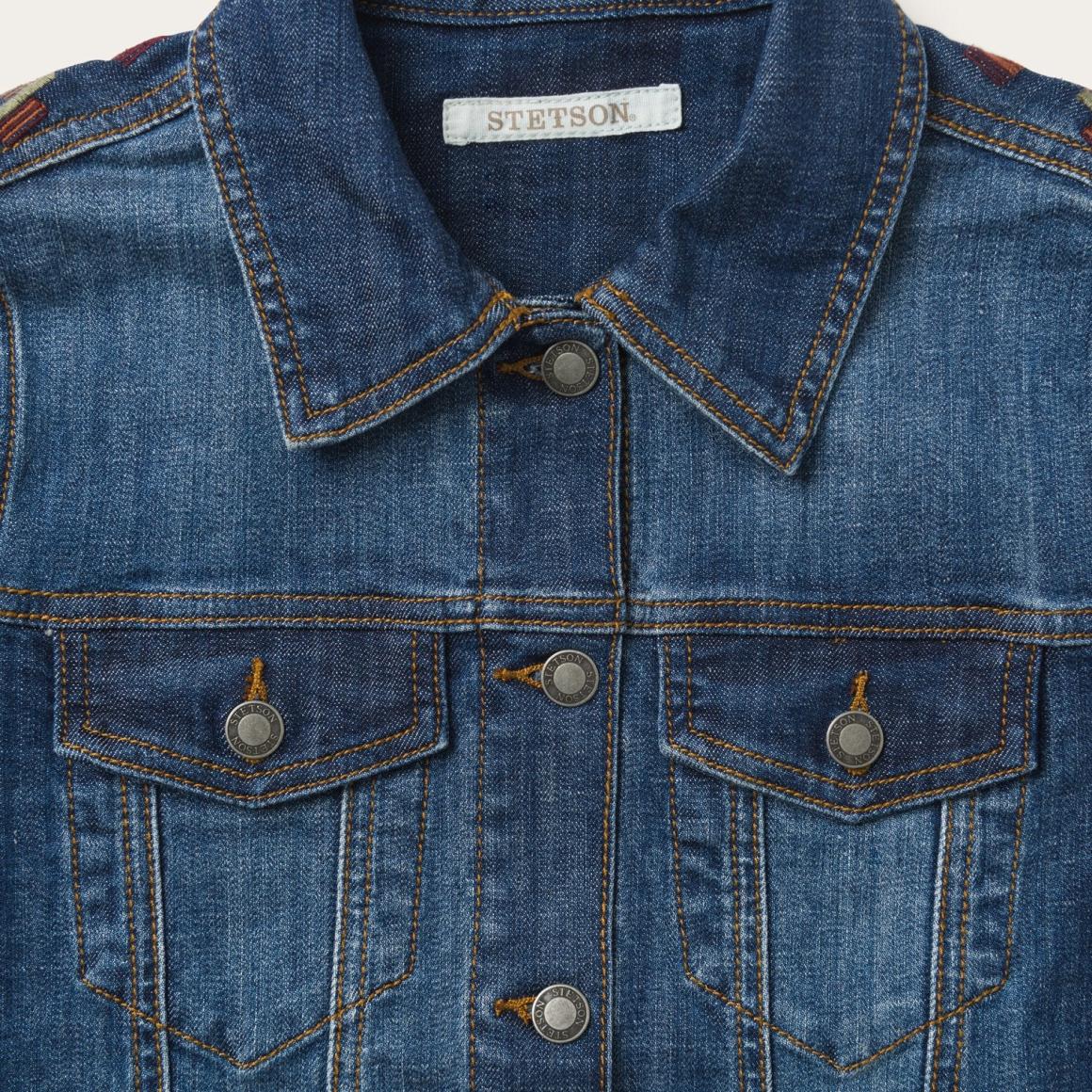 Western Denim Jacket Blue | Women Stetson Jackets