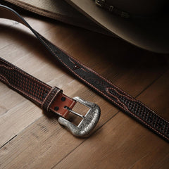 Western Icons Tooled Belt Cognac | Men Stetson Belts