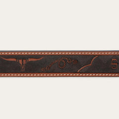 Western Icons Tooled Belt Cognac | Men Stetson Belts