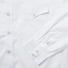 White Pinpoint Oxford Western Shirt White | Men Stetson Classic Cut