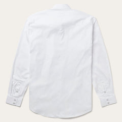 White Pinpoint Oxford Western Shirt White | Men Stetson Western Shirts
