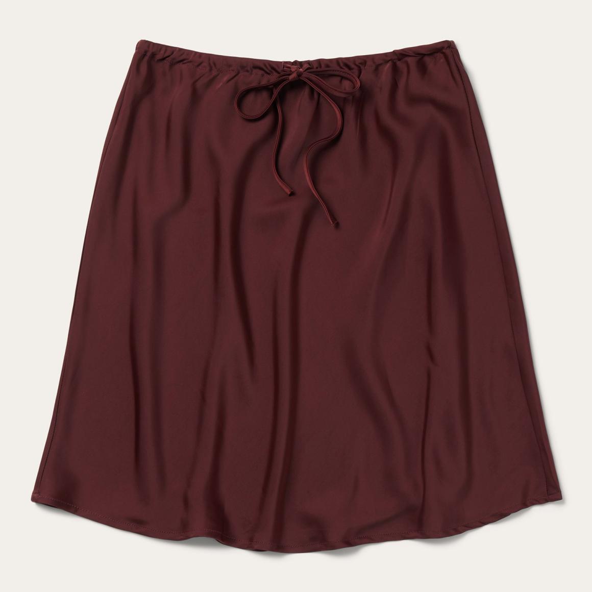Wine Satin Skirt Red | Women Stetson Skirts &amp; Shorts