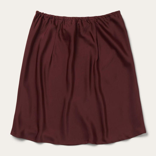 Wine Satin Skirt Red | Women Stetson Skirts &amp; Shorts