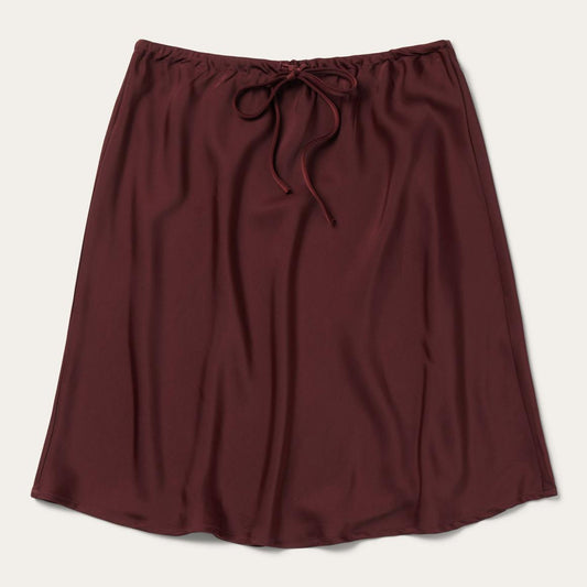 Wine Satin Skirt Red | Women Stetson Skirts &amp; Shorts