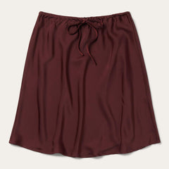 Wine Satin Skirt Red | Women Stetson Skirts &amp; Shorts