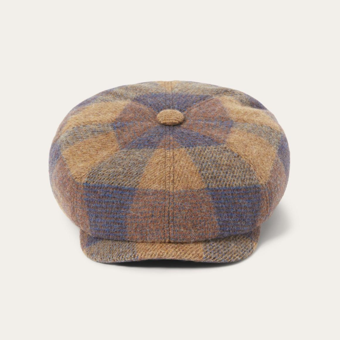 Wool Check Hatteras Cognac/sand/blue | Men/Women Stetson Caps &amp; Truckers