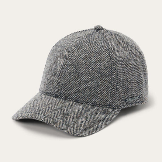 Wool Herringbone Baseball Cap Anthra Melange Herringbone | Men/Women Stetson Caps &amp; Truckers