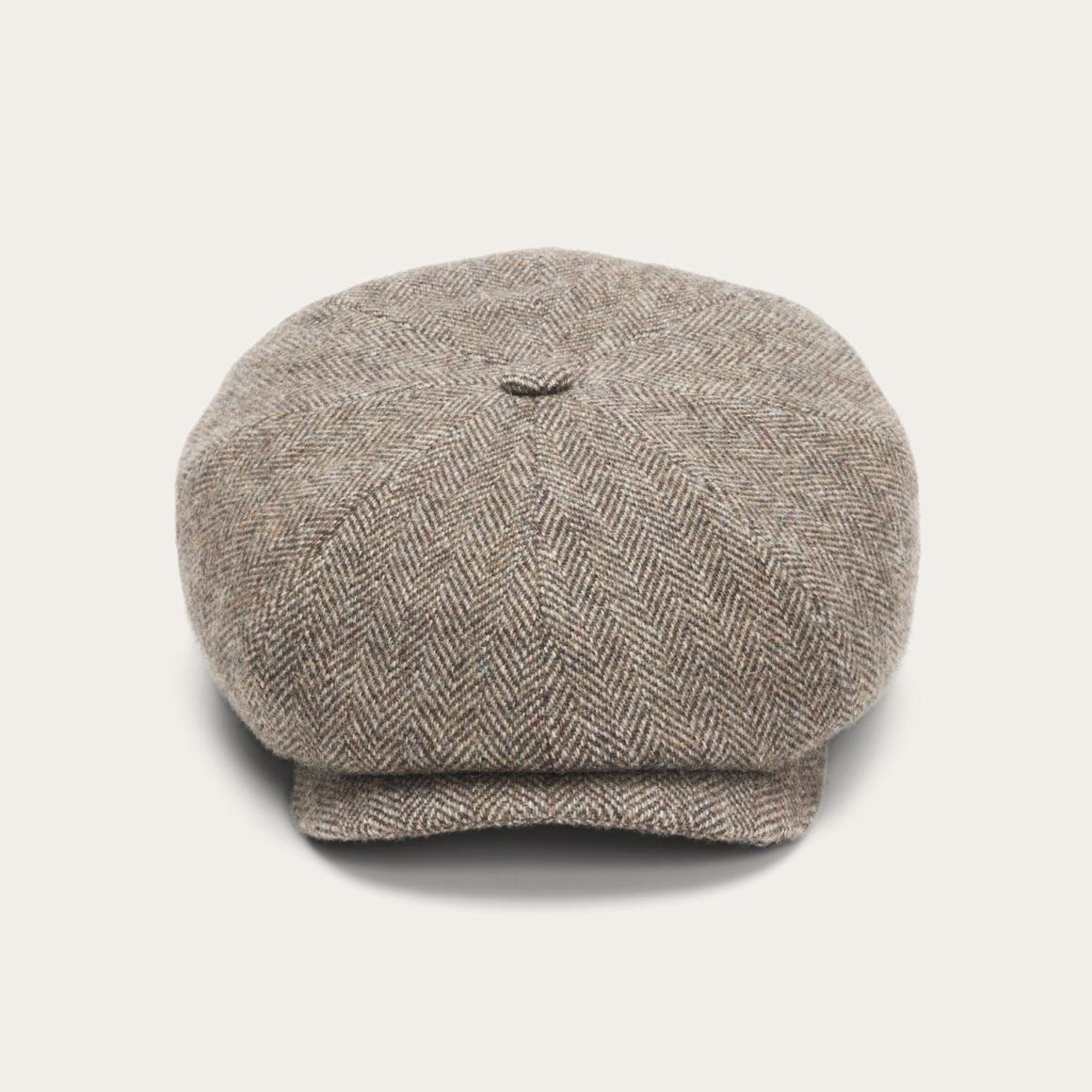 Wool Herringbone Hatteras Grey Herringbone | Men/Women Stetson Caps &amp; Truckers