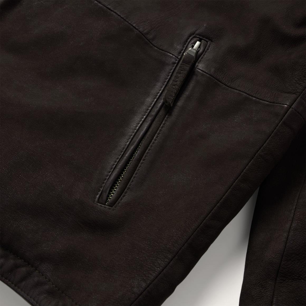 Zip Front Suede Leather Jacket Brown | Men Stetson Jackets